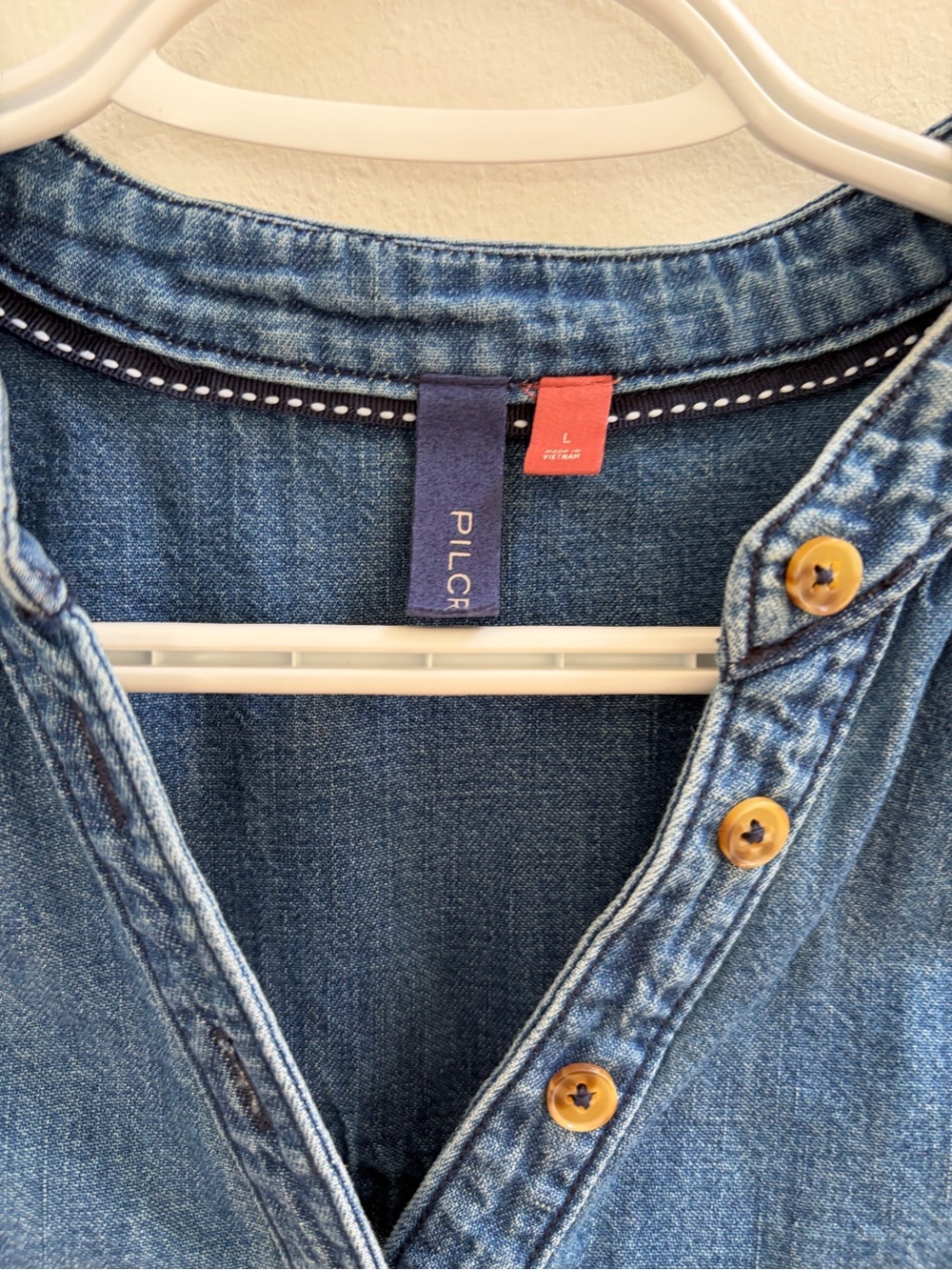 PILCRO DENIM TUNIC TOP - Picture 3 of 5